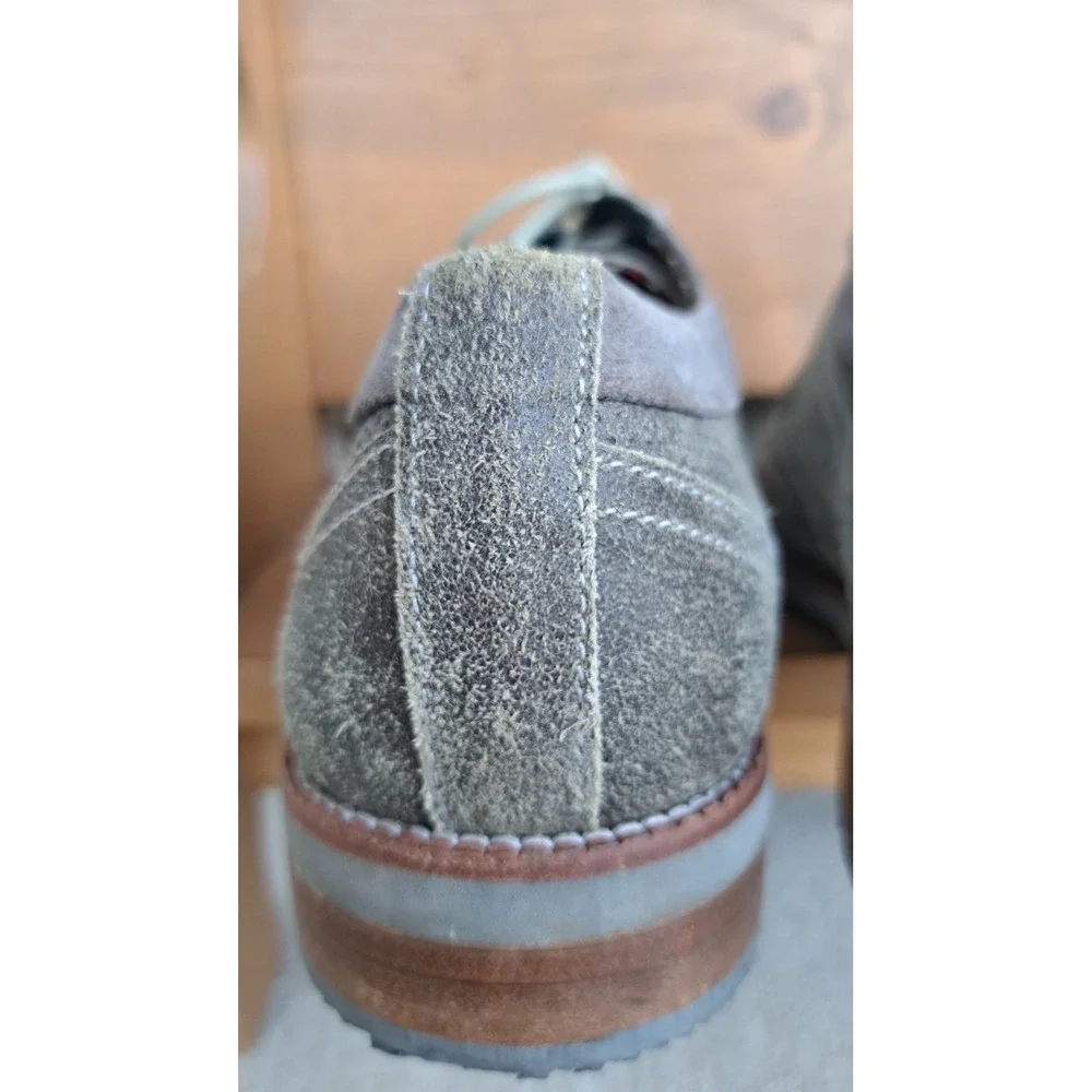 Ben Sherman Men's Grey Suede Wingtip Oxford Dress Shoes Size 13